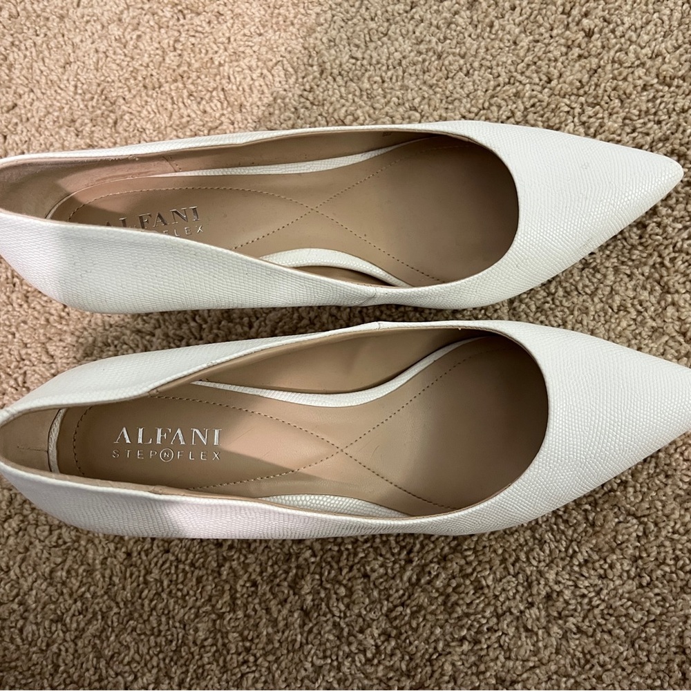 White Alfani Heels